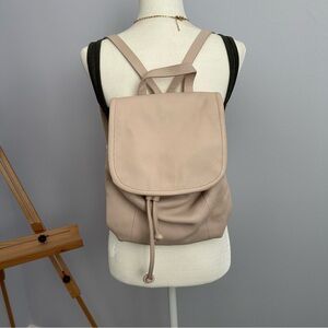 Talbots blush pink leather backpack purse